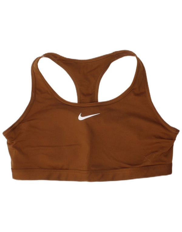 Reggiseno sportivo imbottito Nike Dri Fit da donna XL marrone sportivo