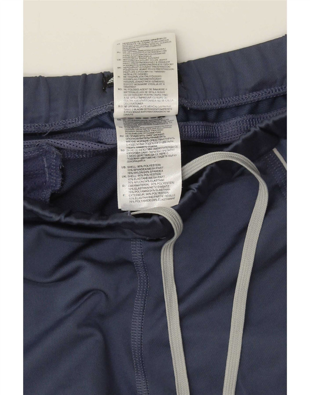 Adidas Donna Response Capri Leggings UK 12 Medio Blu Navy Poliestere