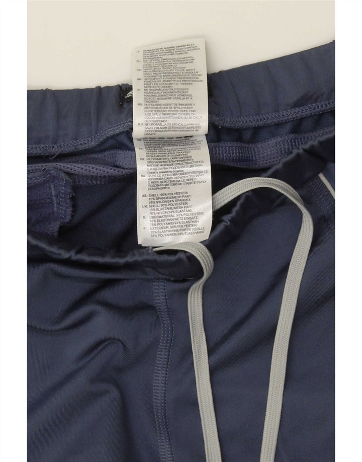 Adidas Donna Response Capri Leggings UK 12 Medio Blu Navy Poliestere