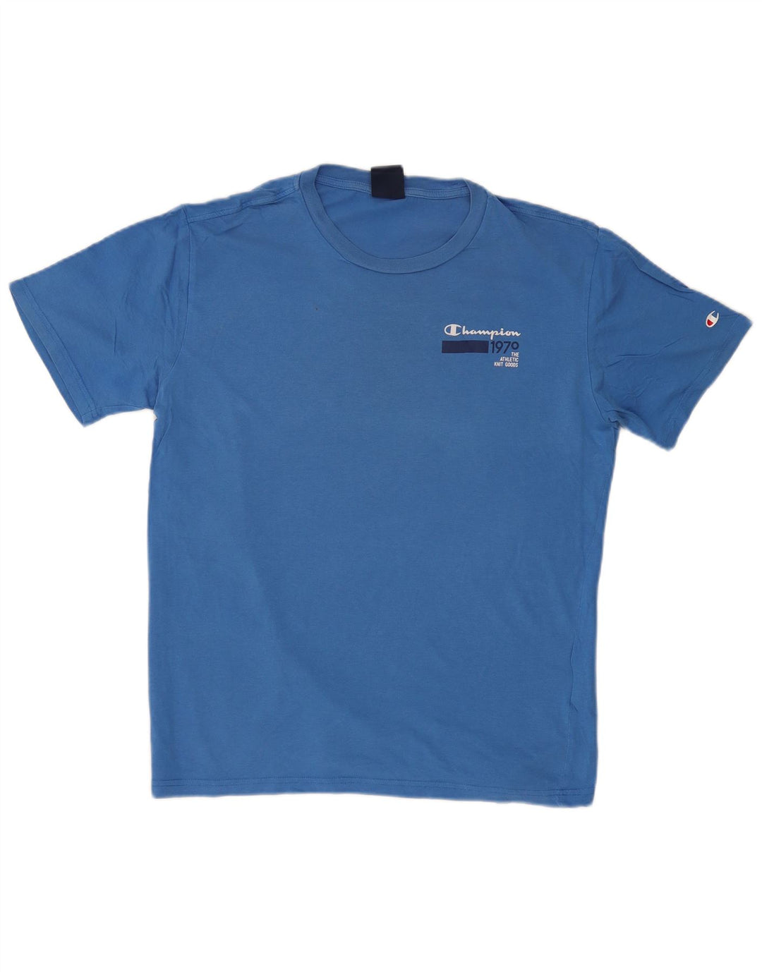 T-shirt da uomo CHAMPION Top in cotone blu medio