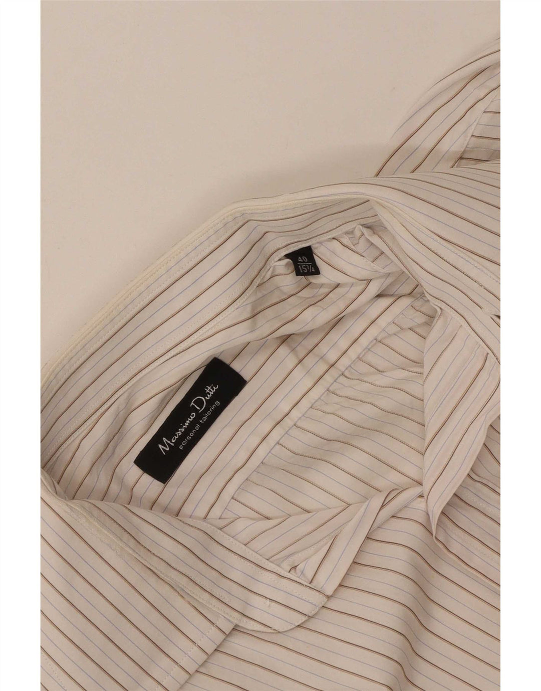 Camicia da uomo Massimo Dutti taglia 40 15 1/2 media a righe bianche