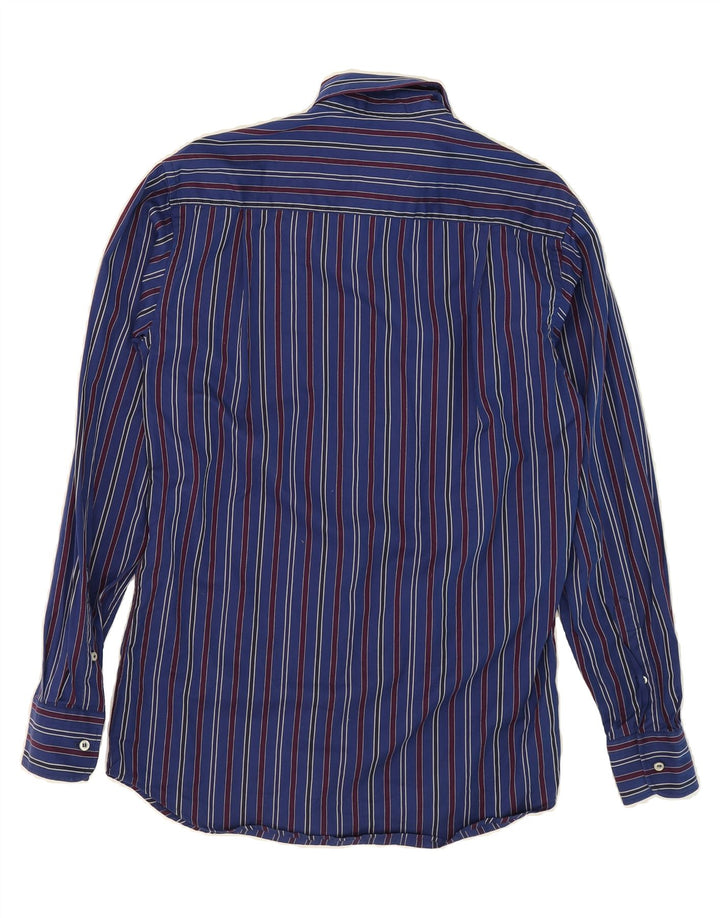 PAUL & SHARK Mens Shirt Medium Navy Blue Striped Cotton Vintage Paul & Shark and Second-Hand Paul & Shark from Messina Hembry 