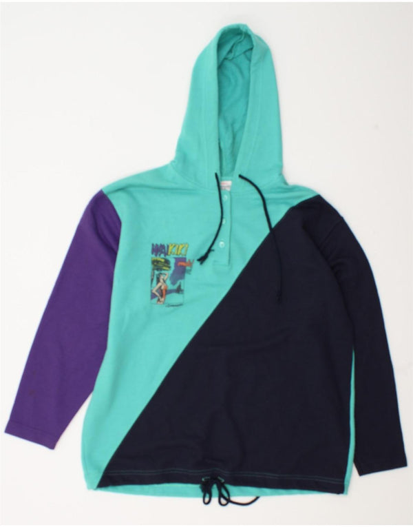 Felpa con cappuccio grafica da donna F.LLI Campagnolo UK 14 Large Blue Colourblock