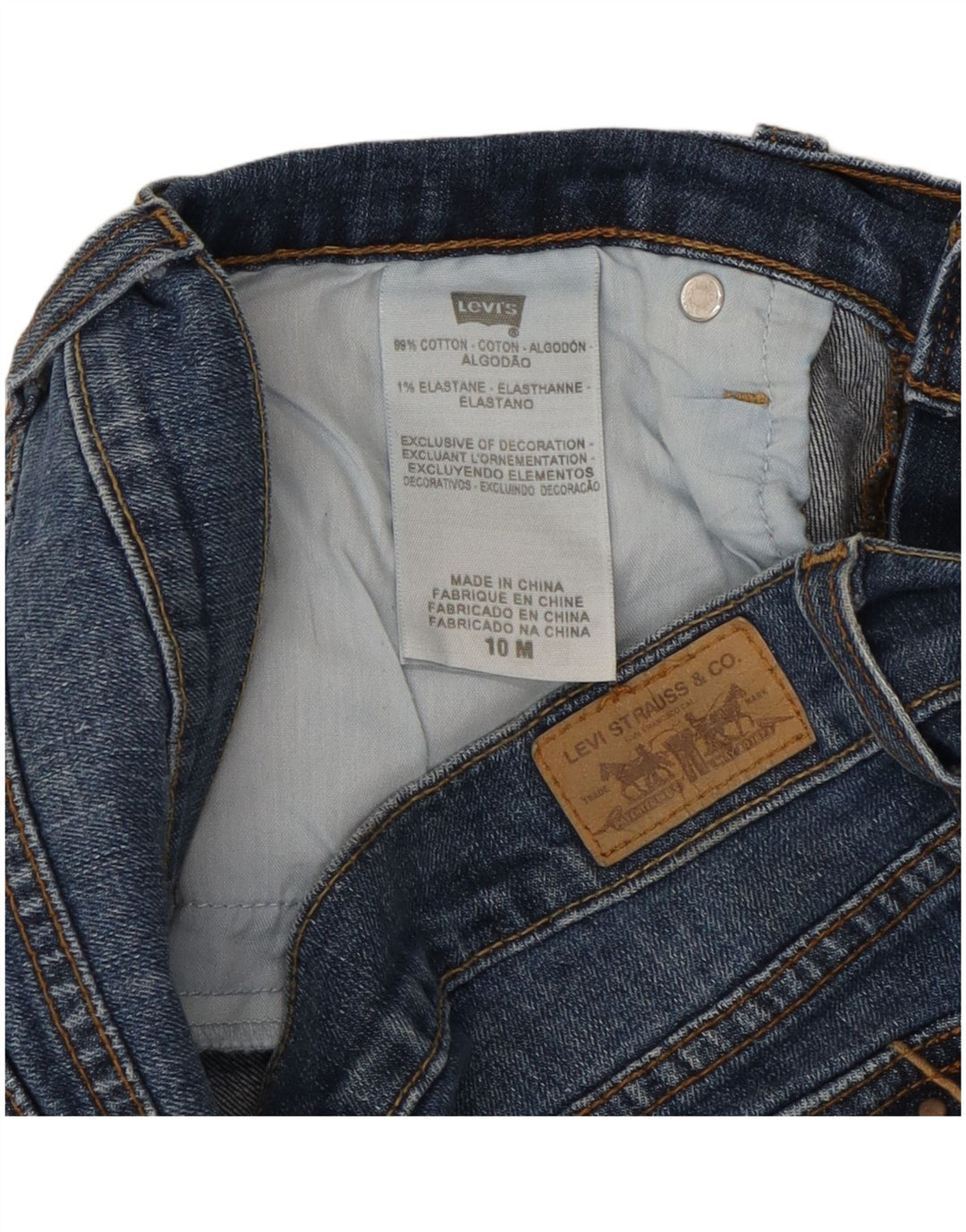 LEVI'S Jeans 515 Bootcut da donna US 10 Large W32 L31 Cotone blu
