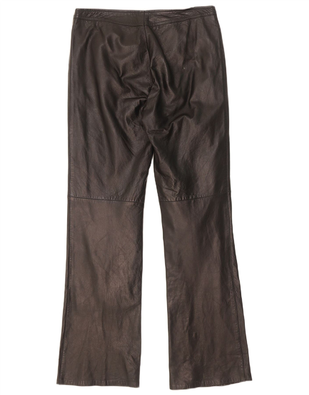 Pantaloni in pelle bootcut da donna Dakota W30 L31 neri