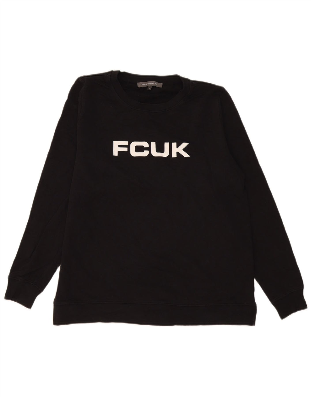 Felpa grafica da uomo French Connection Maglione cotone nero medio