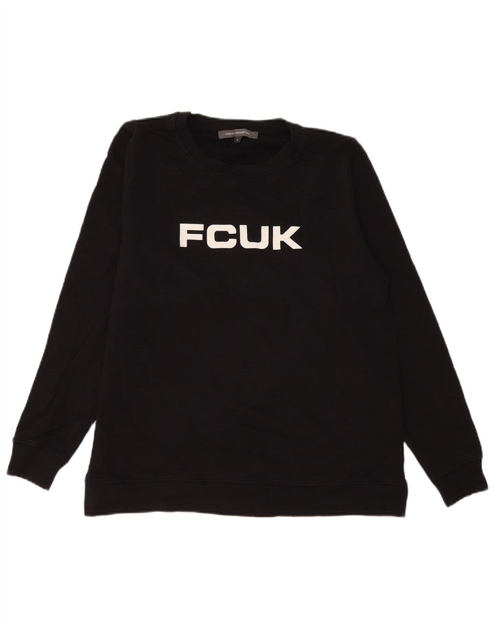 Felpa grafica da uomo French Connection Maglione cotone nero medio