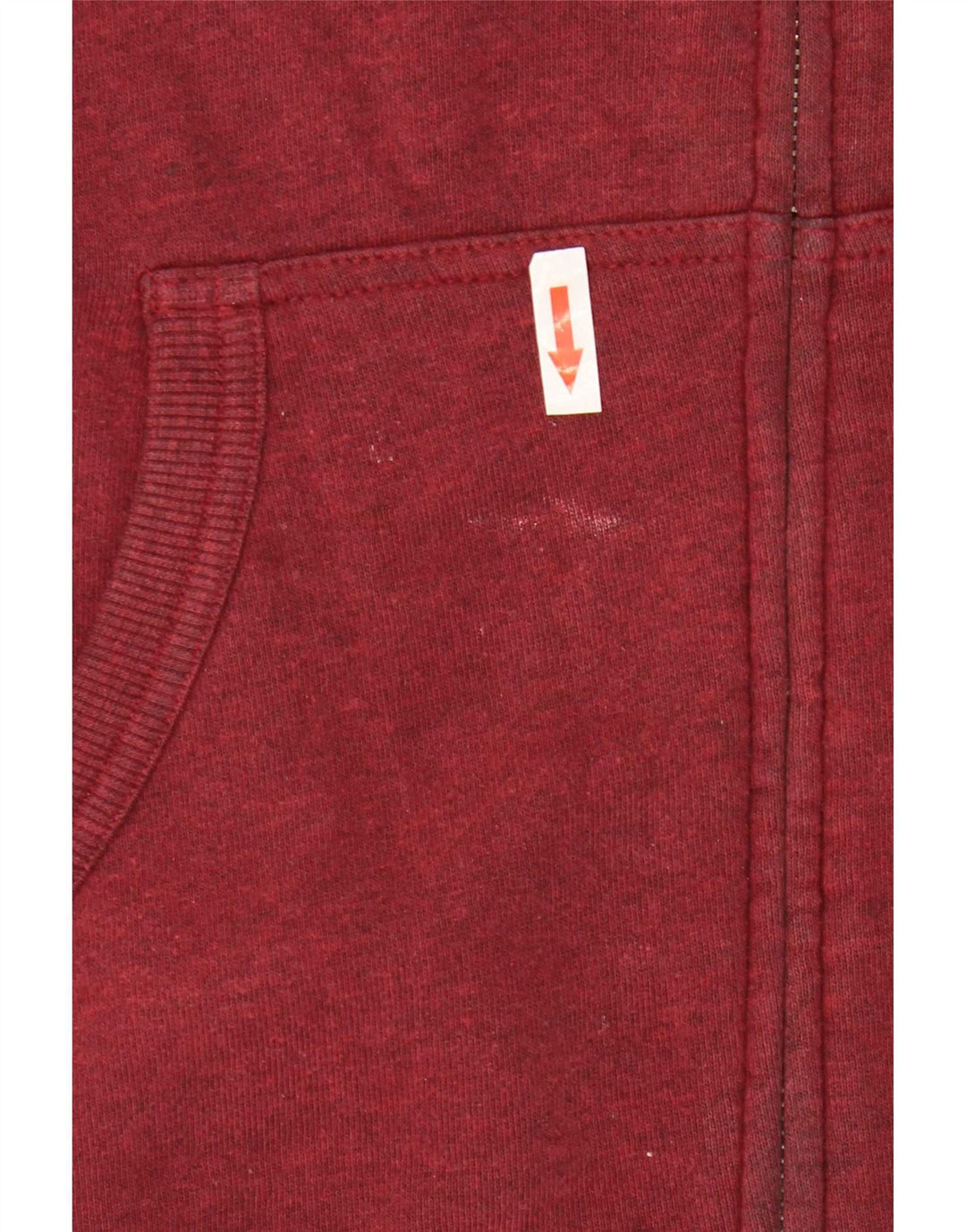 Felpa con cappuccio e zip grafica da uomo di Vans in cotone bordeaux medio