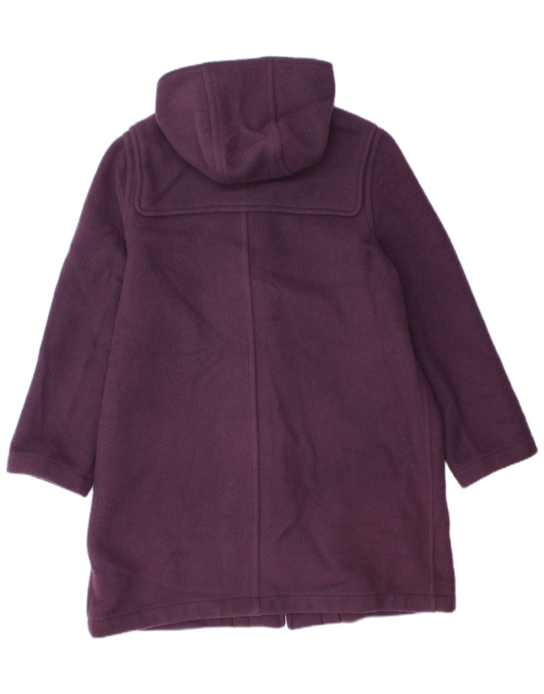 Montgomery con cappuccio da donna vintage UK 14 grande lana viola