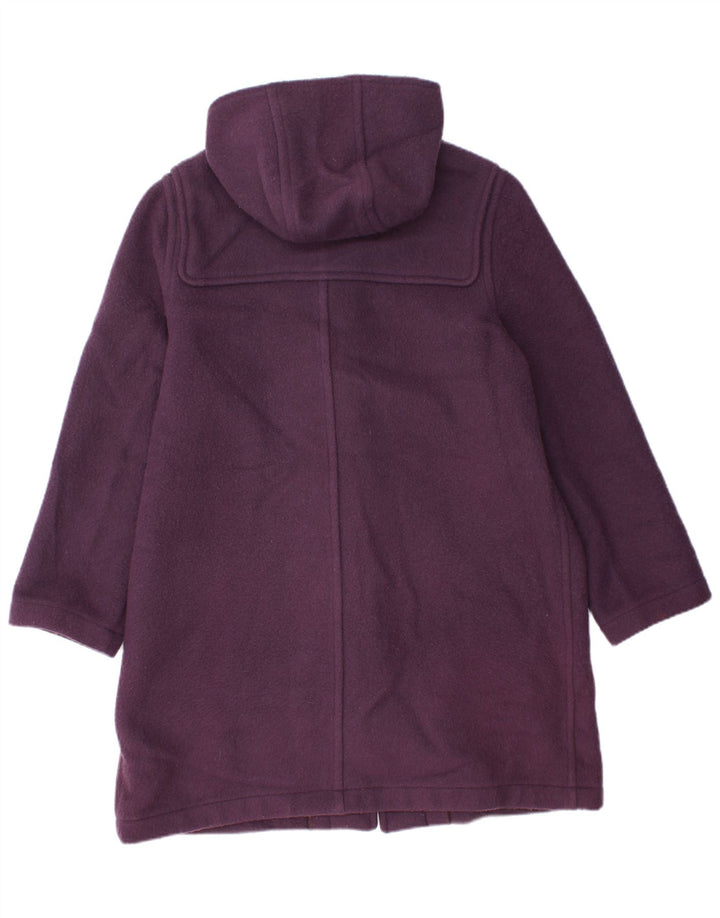 Montgomery con cappuccio da donna vintage UK 14 grande lana viola