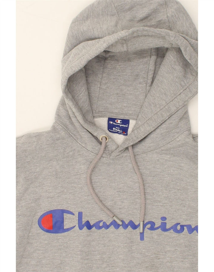 CHAMPION Mens Graphic Hoodie Jumper Small Grey Cotton Vintage Champion and Second-Hand Champion from Messina Hembry 