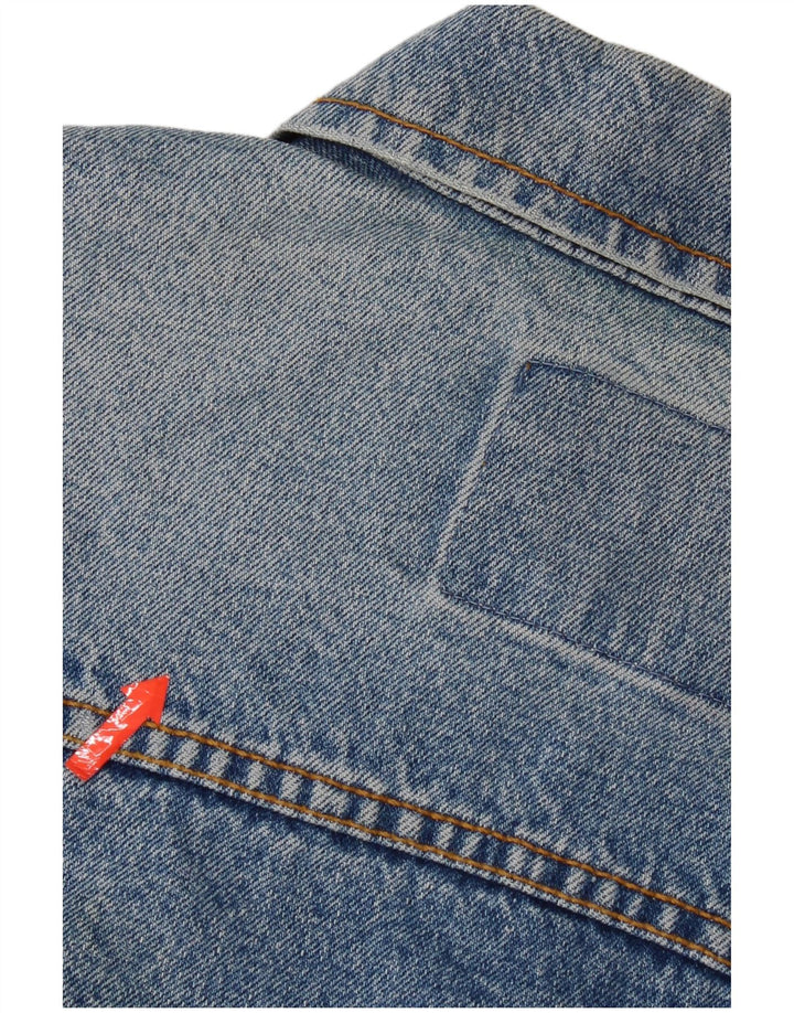 Giacca di jeans vintage da uomo UK 36 piccolo cotone blu