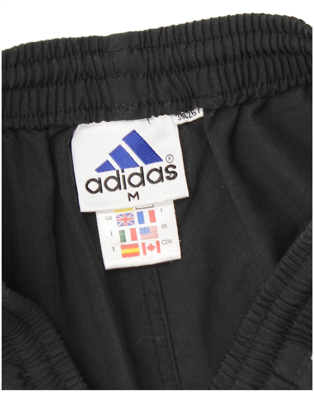 Pantaloncini sportivi da uomo Adidas medi neri in poliestere