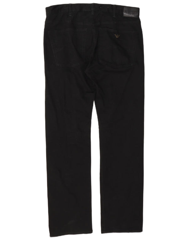 Jeans dritti da uomo Armani W36 L34 cotone blu navy