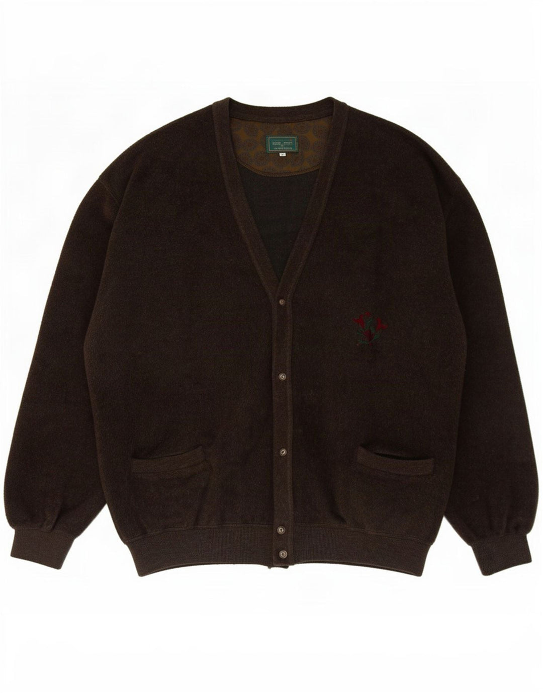Maglione cardigan da uomo Webb&Scott XL marrone lana vergine
