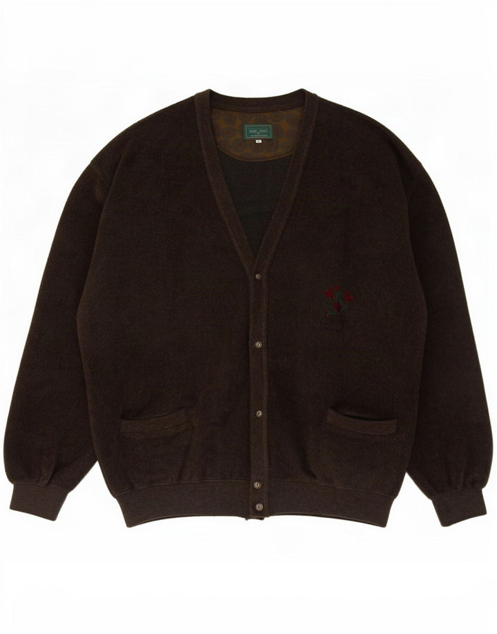Maglione cardigan da uomo Webb&Scott XL marrone lana vergine