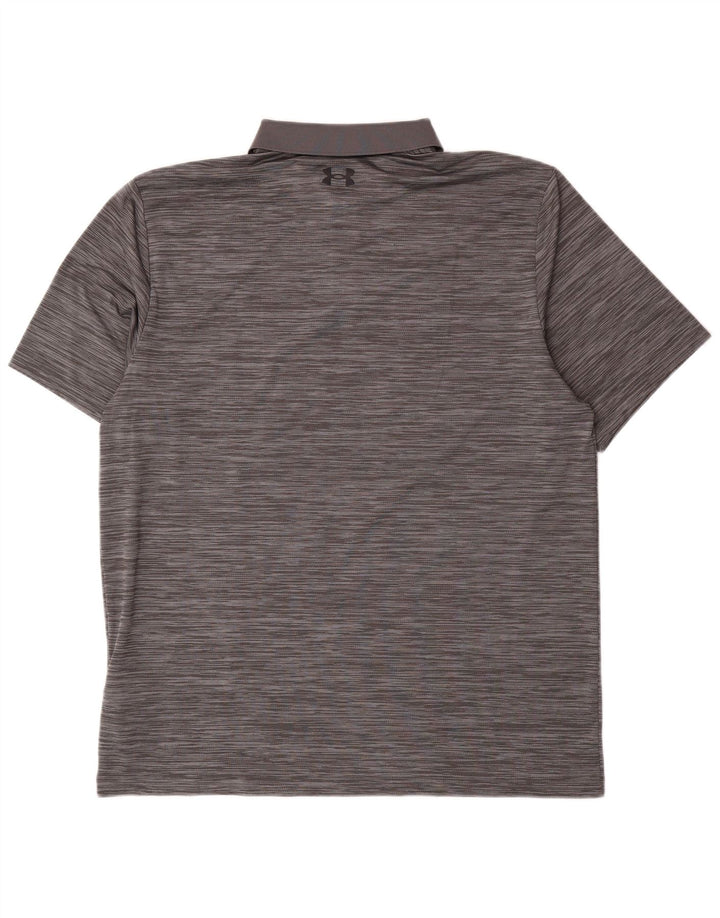 Polo da uomo Under Armour grande poliestere gessato grigio