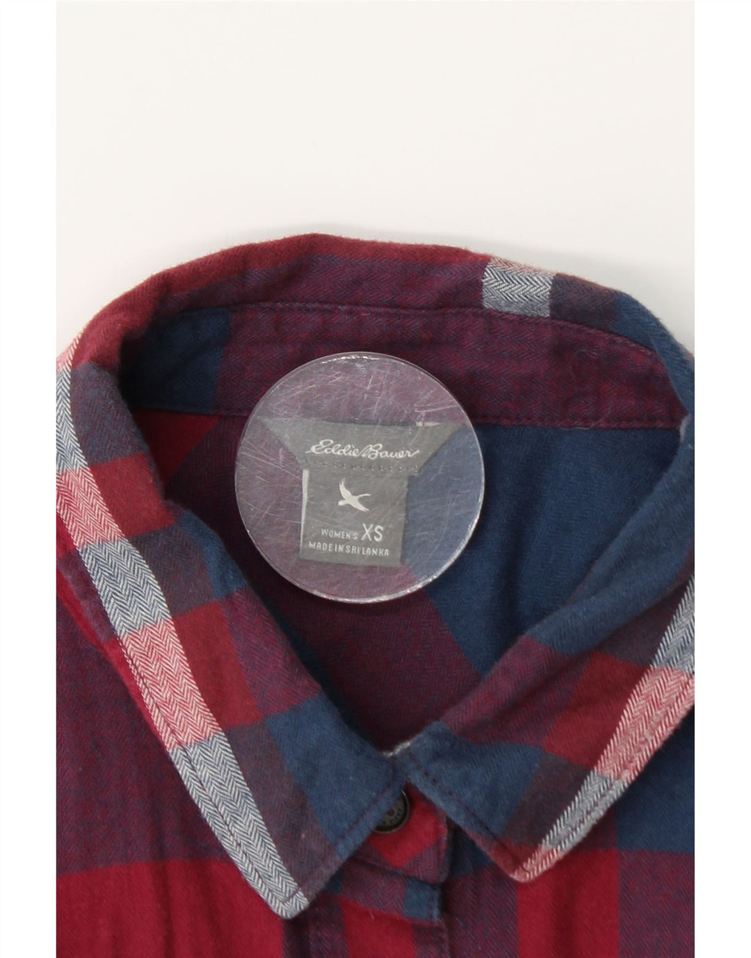EDDIE BAUER Camicia oversize in flanella da donna UK 6 XS scozzese multicolore