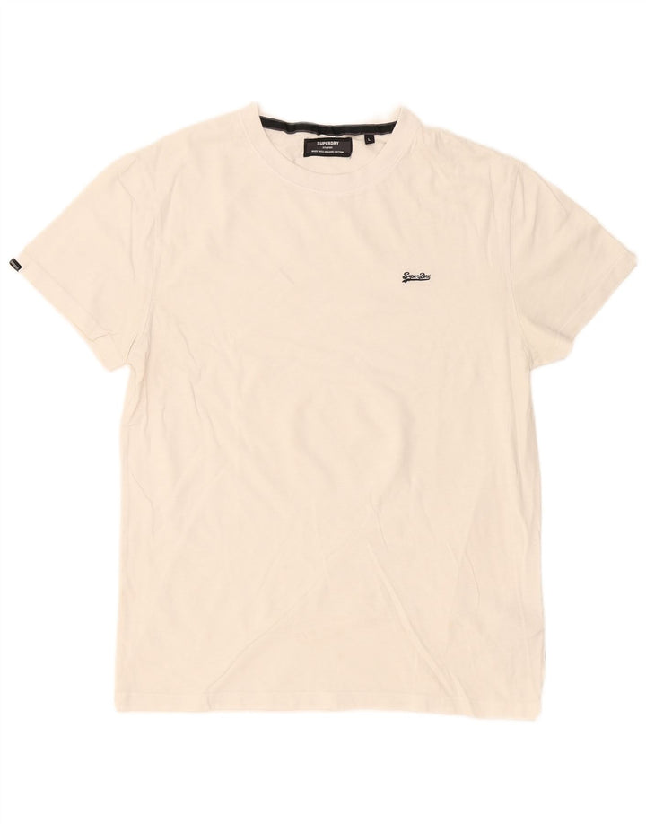 T-shirt da uomo Superdry Top grande in cotone bianco