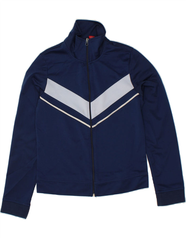 MOSSIMO Womens Tracksuit Top Jacket UK 14 Large Navy Blue Colourblock Vintage Mossimo and Second-Hand Mossimo from Messina Hembry 
