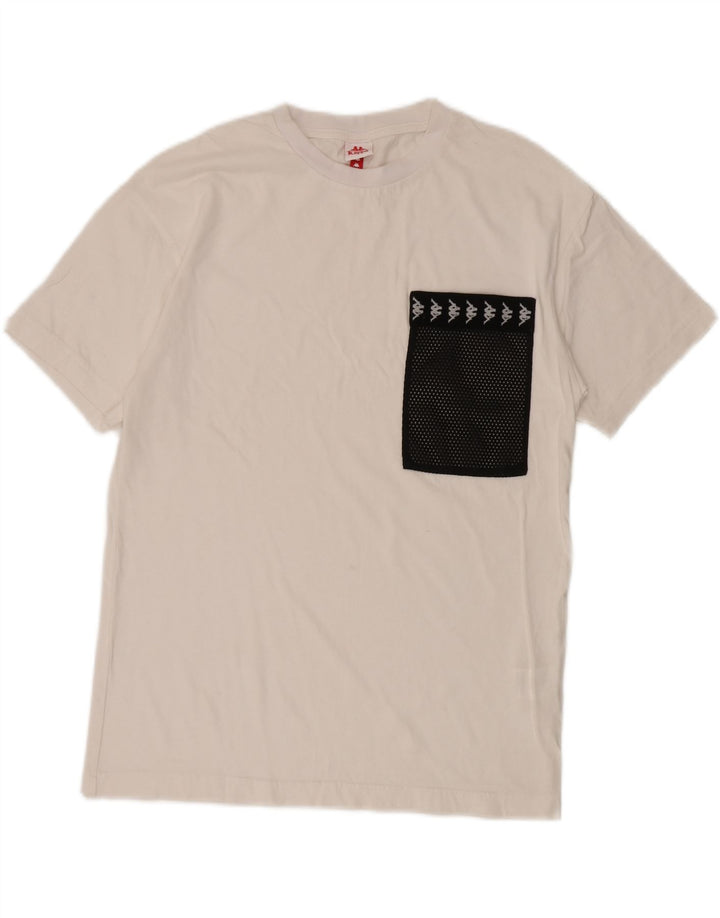 T-shirt da uomo KAPPA Top in cotone bianco medio