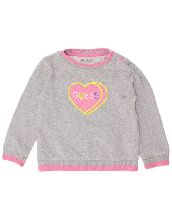 Felpa con grafica Guess per bambina, 18-24 mesi, colore grigio color block