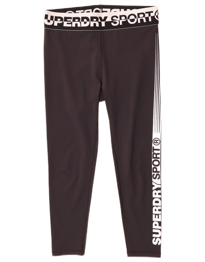 Leggings corti con grafica da donna Superdry UK 16 grandi neri