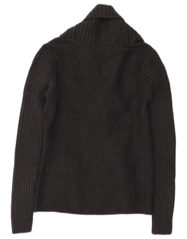Maglione cardigan doppio petto da donna Jeckerson UK 10 piccolo grigio