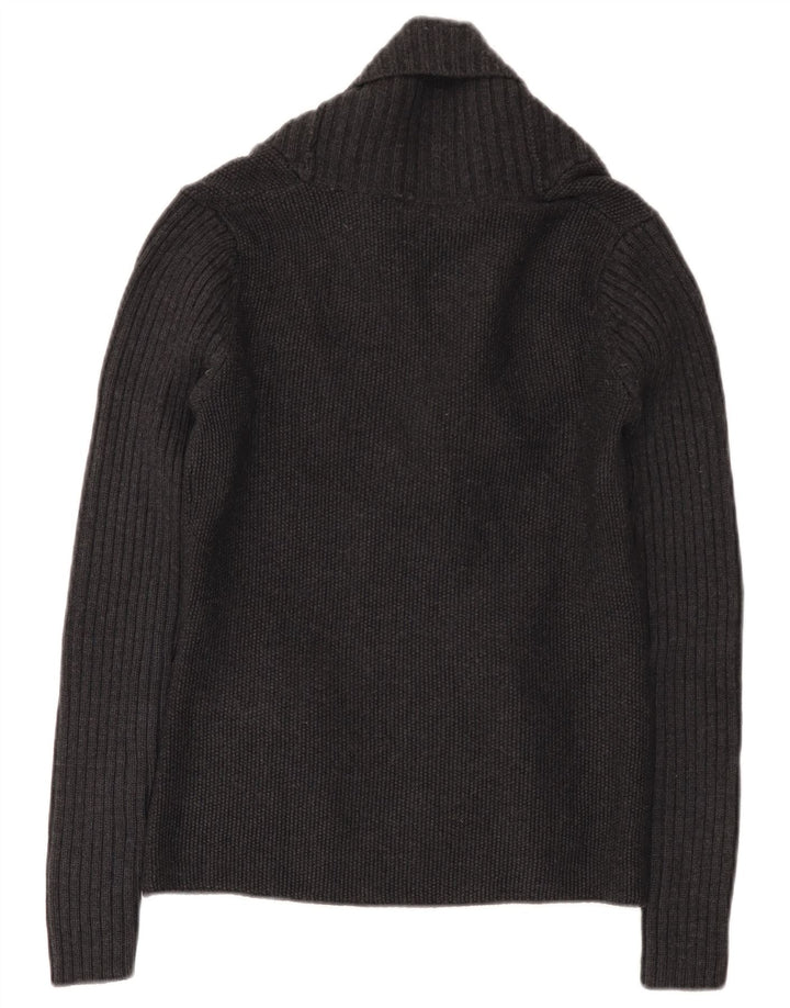 Maglione cardigan doppio petto da donna Jeckerson UK 10 piccolo grigio