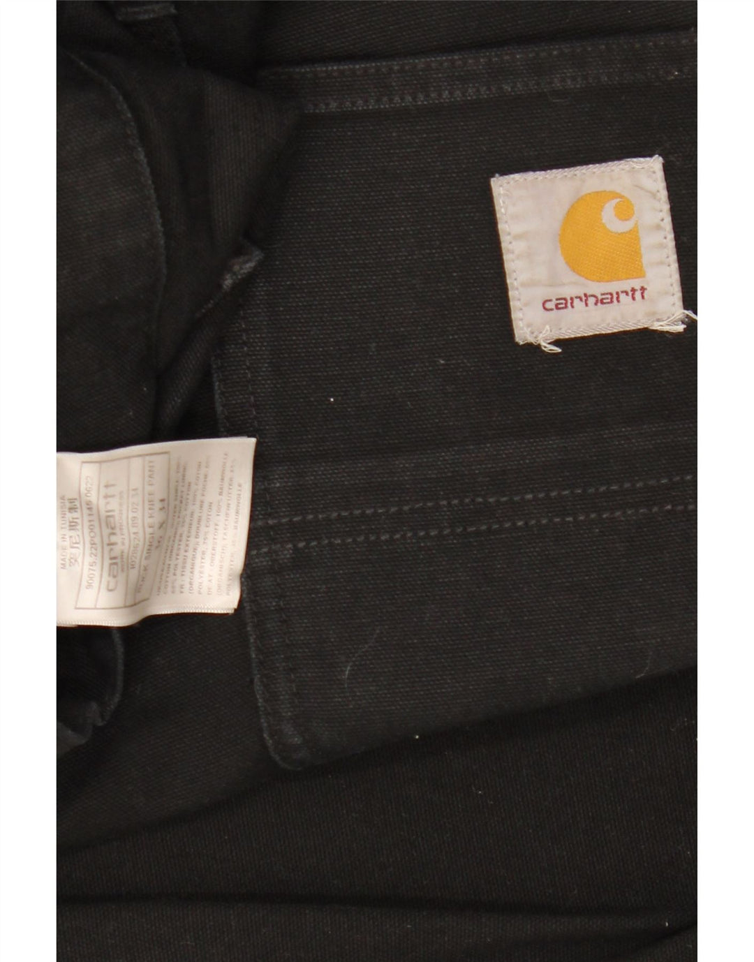 Pantaloni cargo dritti da uomo CARHARTT W36 L34 poliestere nero