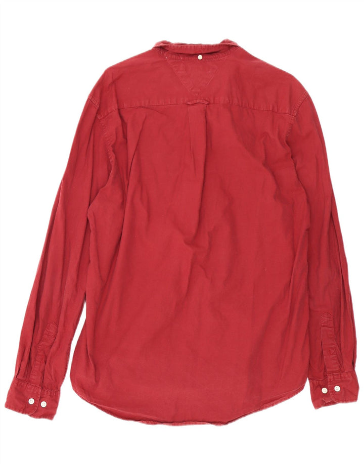 TOMMY HILFIGER Camicia da uomo grande in cotone bordeaux
