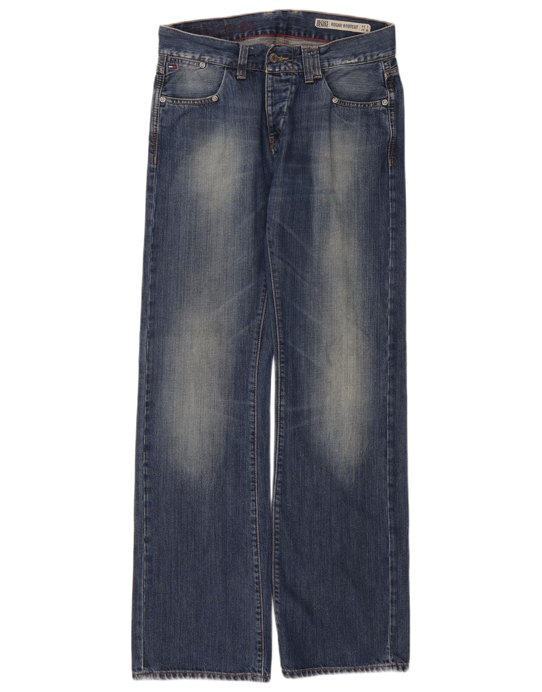 Tommy Hilfiger Donna Roger Bootcut Jeans W30 L34 Cotone Blu