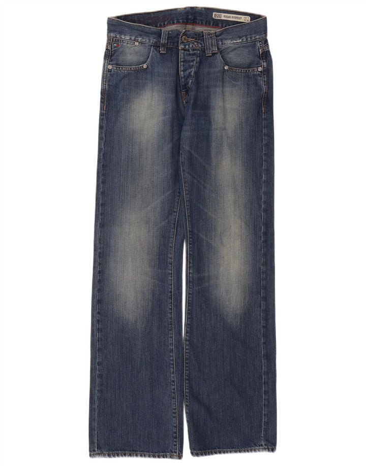 Tommy Hilfiger Donna Roger Bootcut Jeans W30 L34 Cotone Blu