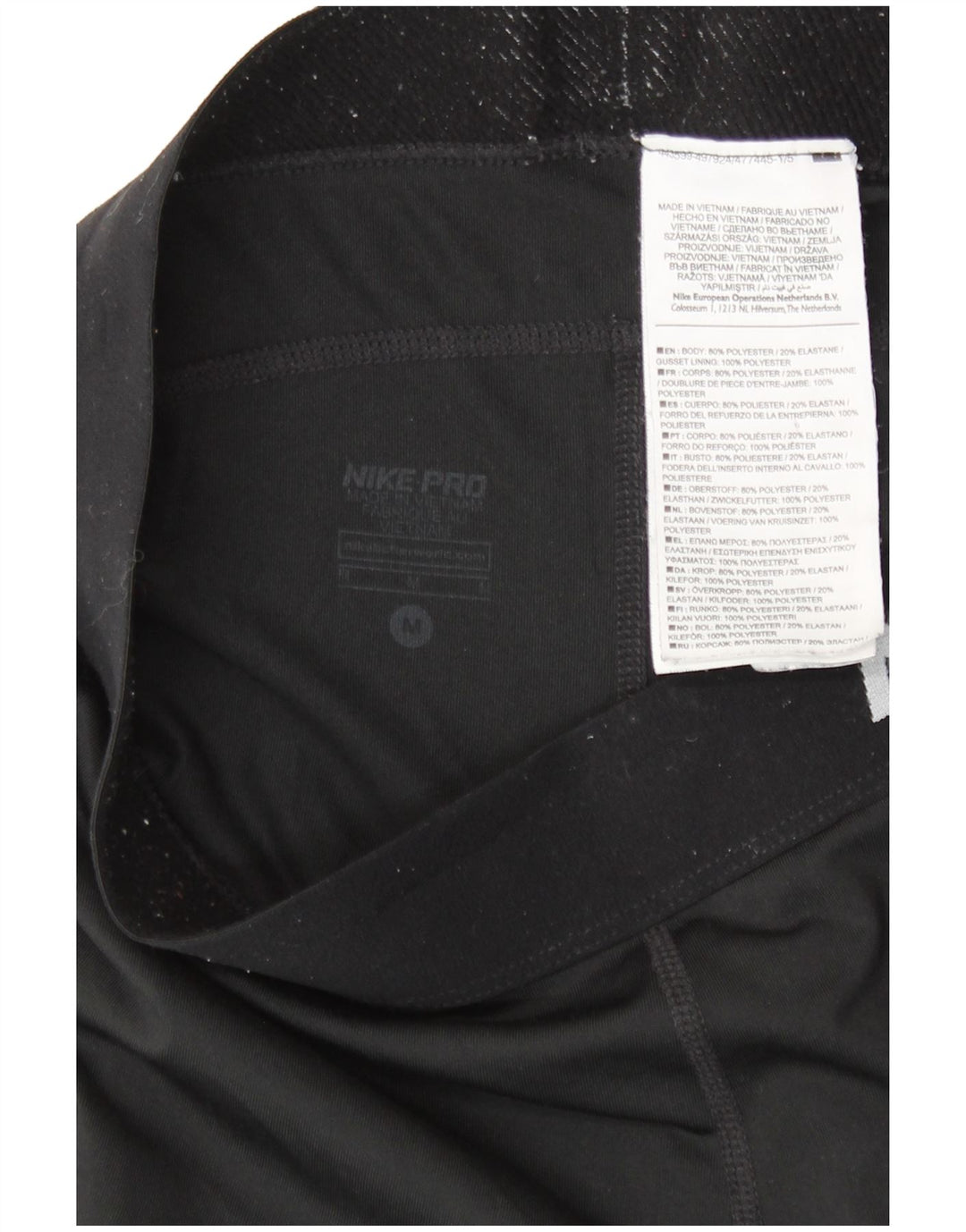Leggings Nike Dri Fit Graphic Capri da donna UK 12 medio nero poliestere