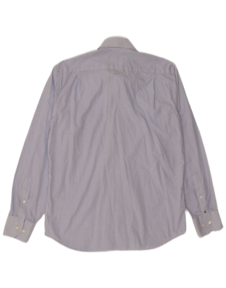 Camicia da uomo Tommy Hilfiger taglia 38 15 cotone a quadri blu medio