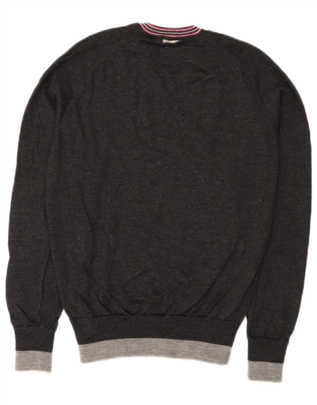 Maglione con scollo a V grafico da donna Fred Mello UK 10 piccolo grigio