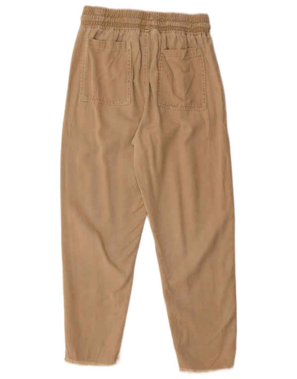 Pantaloni corti slim da donna Zara XS W24 L25 Lyocell beige