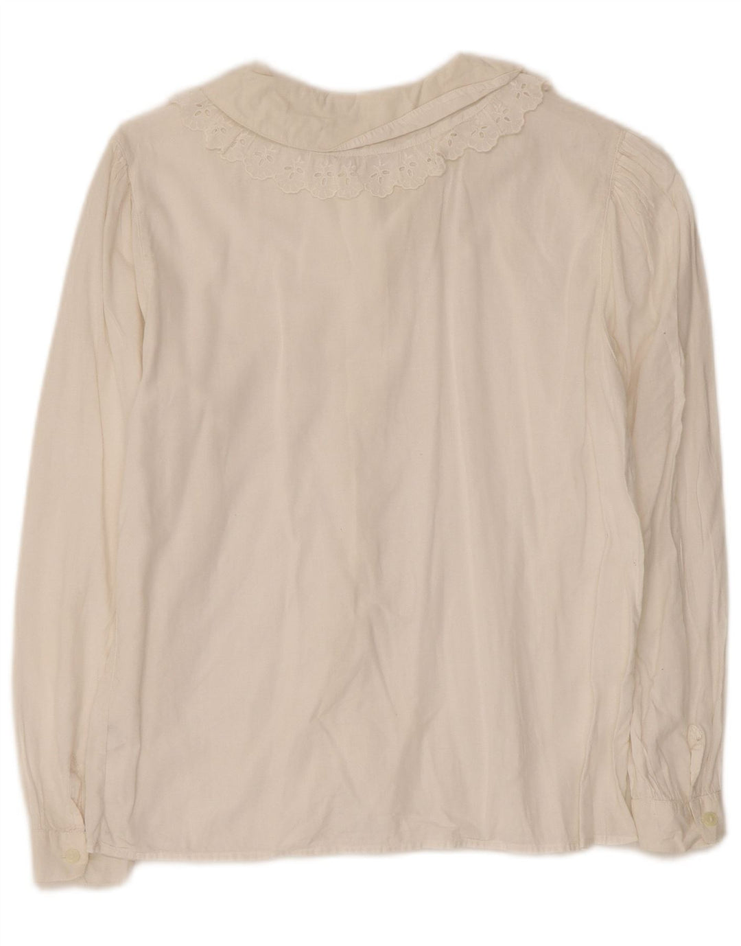 Camicetta da donna Benetton UK 8 Small in cotone bianco sporco