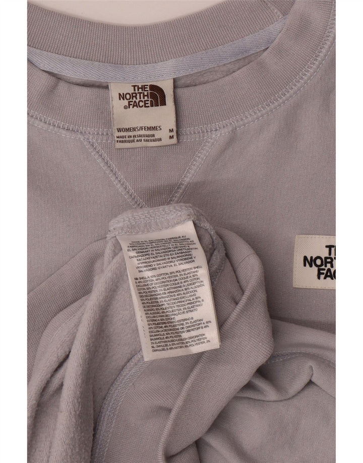 THE NORTH FACE Womens Sweatshirt Jumper UK 14 Medium Grey Cotton