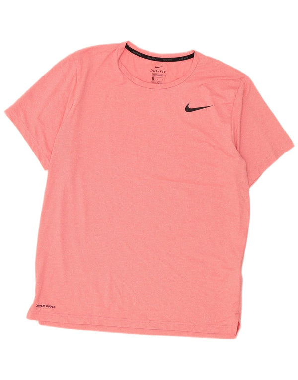 T-shirt Nike Dri Fit Standard da uomo, grande, in poliestere rosa