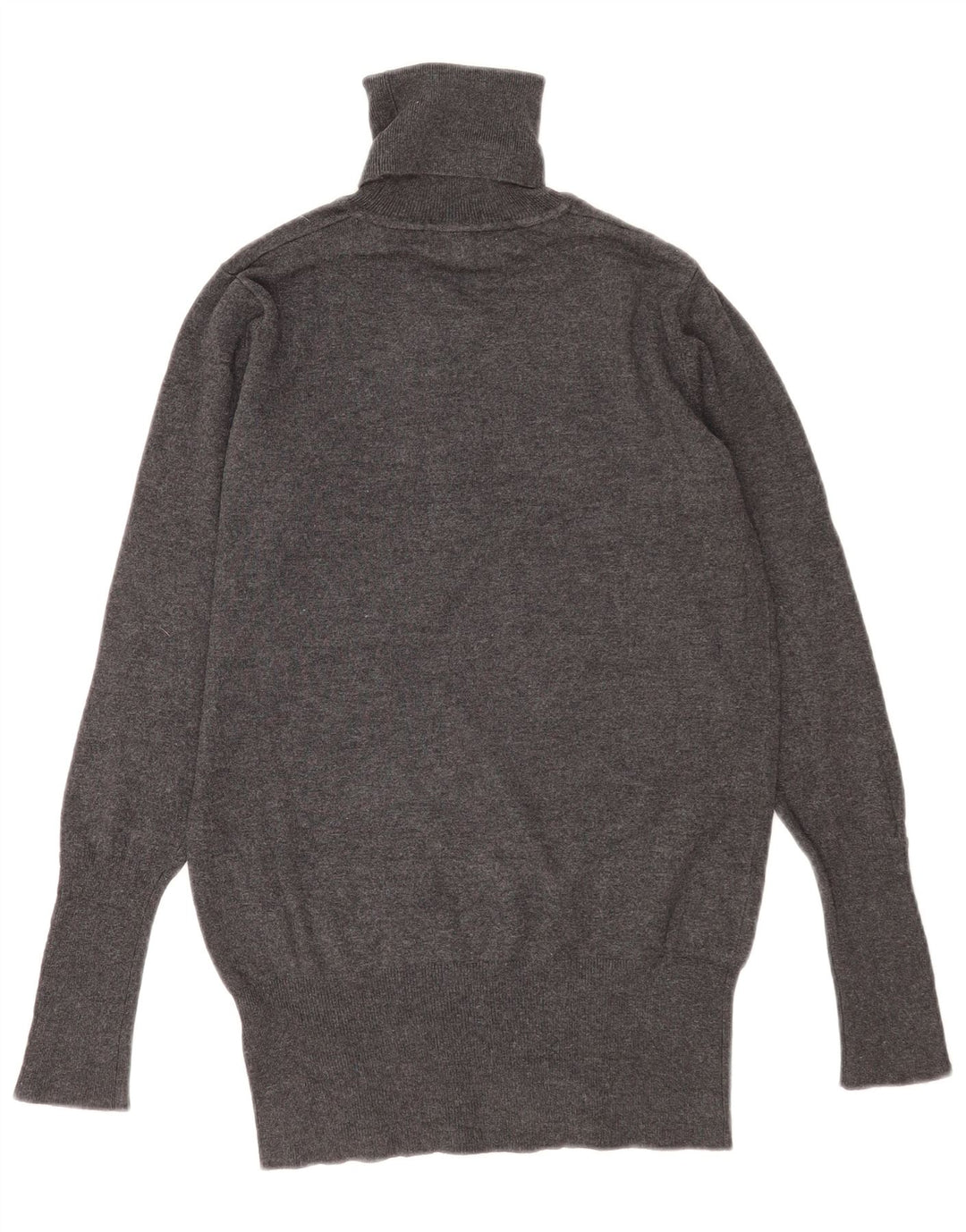 Maglione maglione a collo alto da donna Zara UK 12 Rayon grigio medio