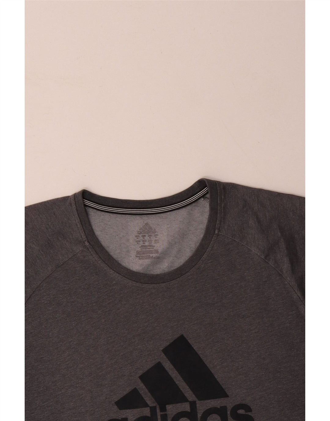 T-shirt grafica ADIDAS da uomo Climalite Top XL poliestere grigio