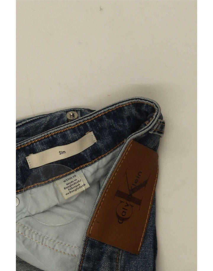 Jeans slim da uomo Calvin Klein W33 L30 Blu