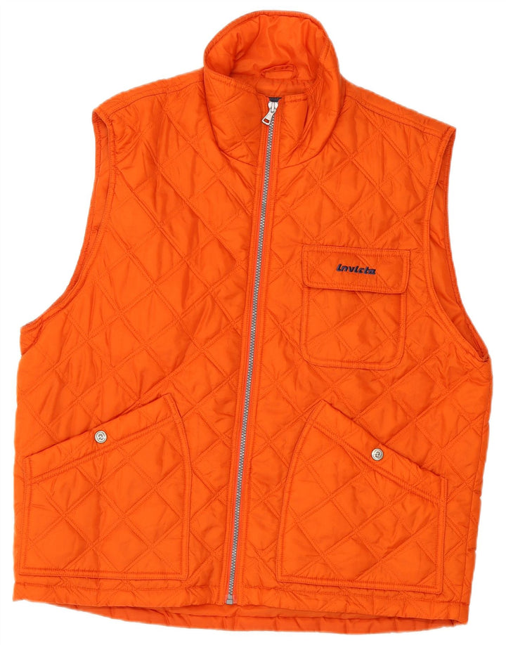 Gilet trapuntato da uomo INVICTA UK 38 poliestere arancione medio