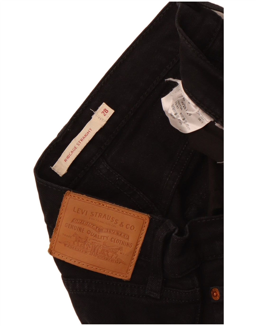 Jeans corti Levi's da donna Ribcage W28 L24 neri