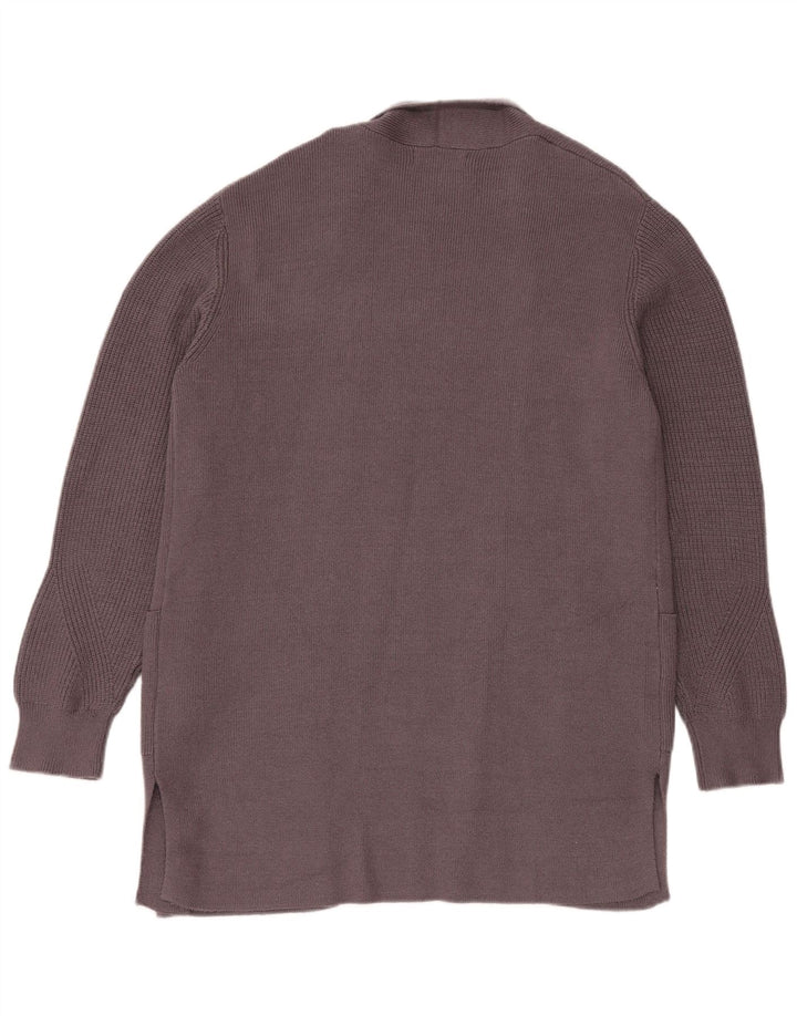 Maglione cardigan aperto lungo da donna Marks & Spencer UK 14 grande grigio