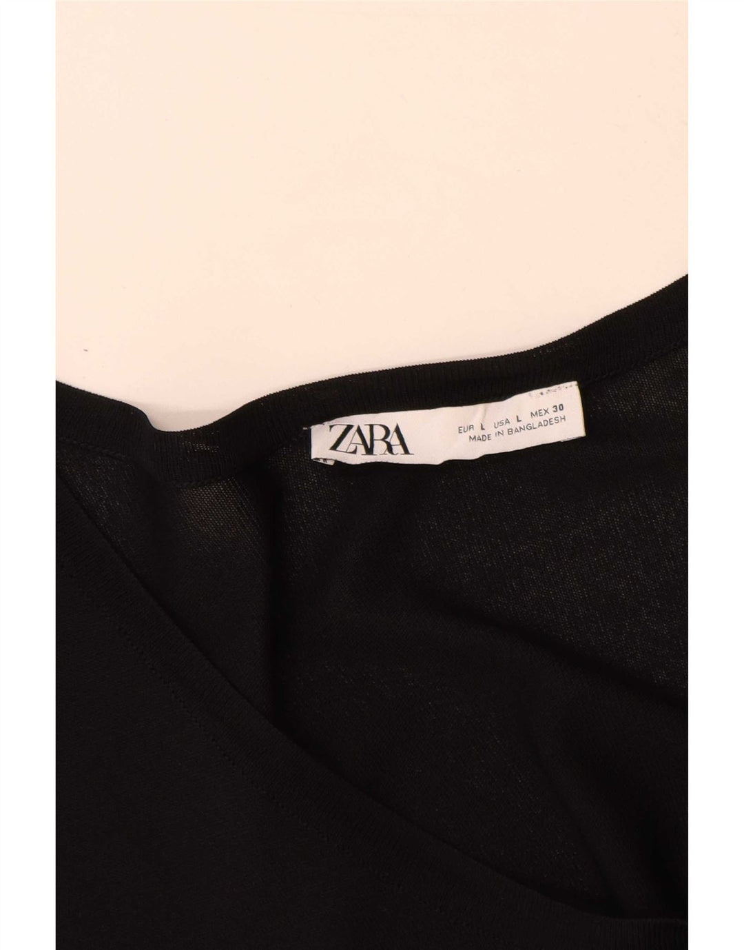 T-shirt oversize da donna Zara UK 16 grande nera