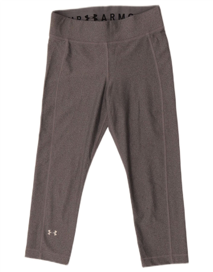 Leggings Capri da donna Under Armour UK 10 piccolo poliestere grigio