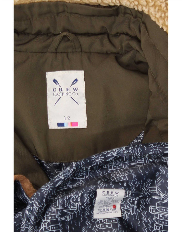 Crew Clothing Giacca imbottita da donna UK 12 Poliestere kaki medio