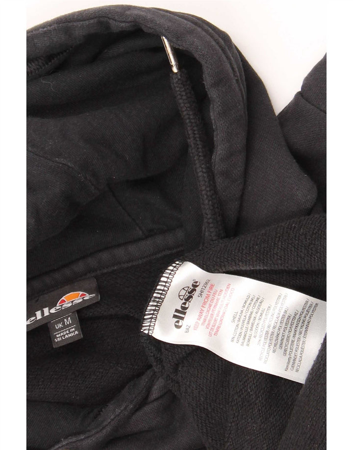Felpa con cappuccio grafica da uomo Ellesse, cotone medio nero